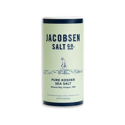 Jacobsen salt co - Infused Black Garlic Ginger Salt. $13. Sea Salt Slide Tins. Single Slide Tin, Slide Tin Case (15-pack) $6. Salty Caramels. 6.5oz Box, 4lb Jar. $13. Loveski Everything Bagel Seasoning.